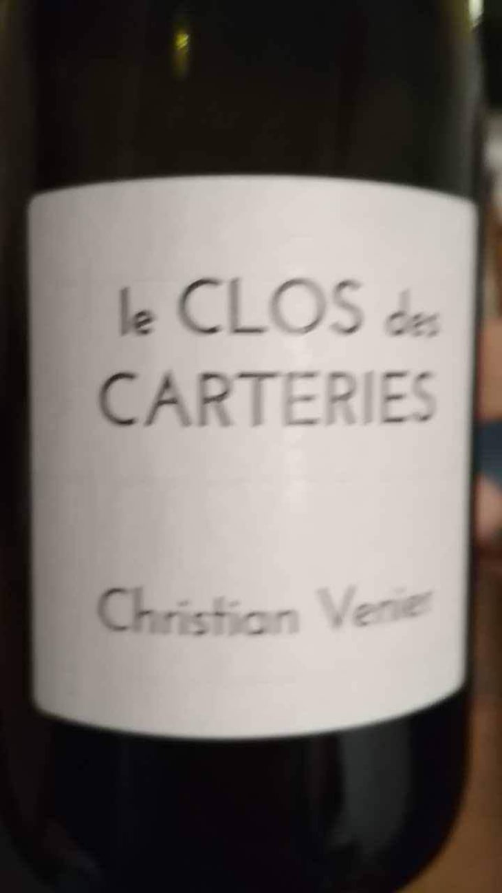 Le Clos des Carteries Rouge - Christian Venier - Christian Venier 
