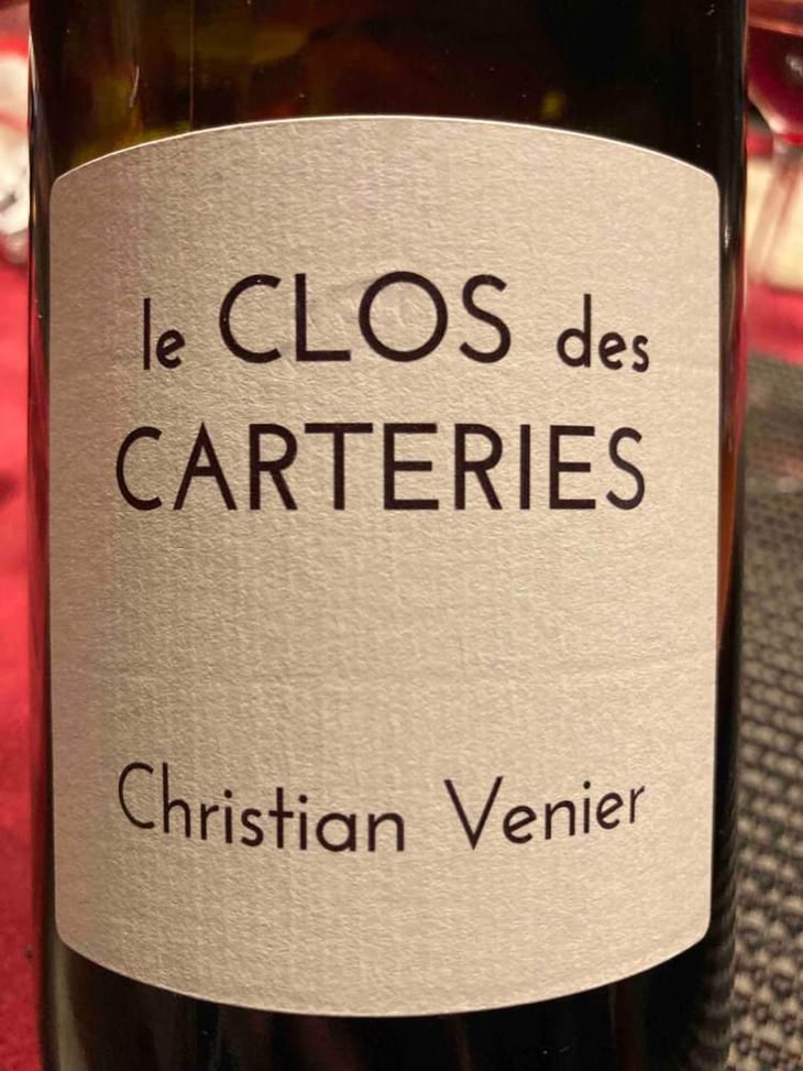 Le Clos des Carteries Rouge - Christian Venier - Christian Venier 