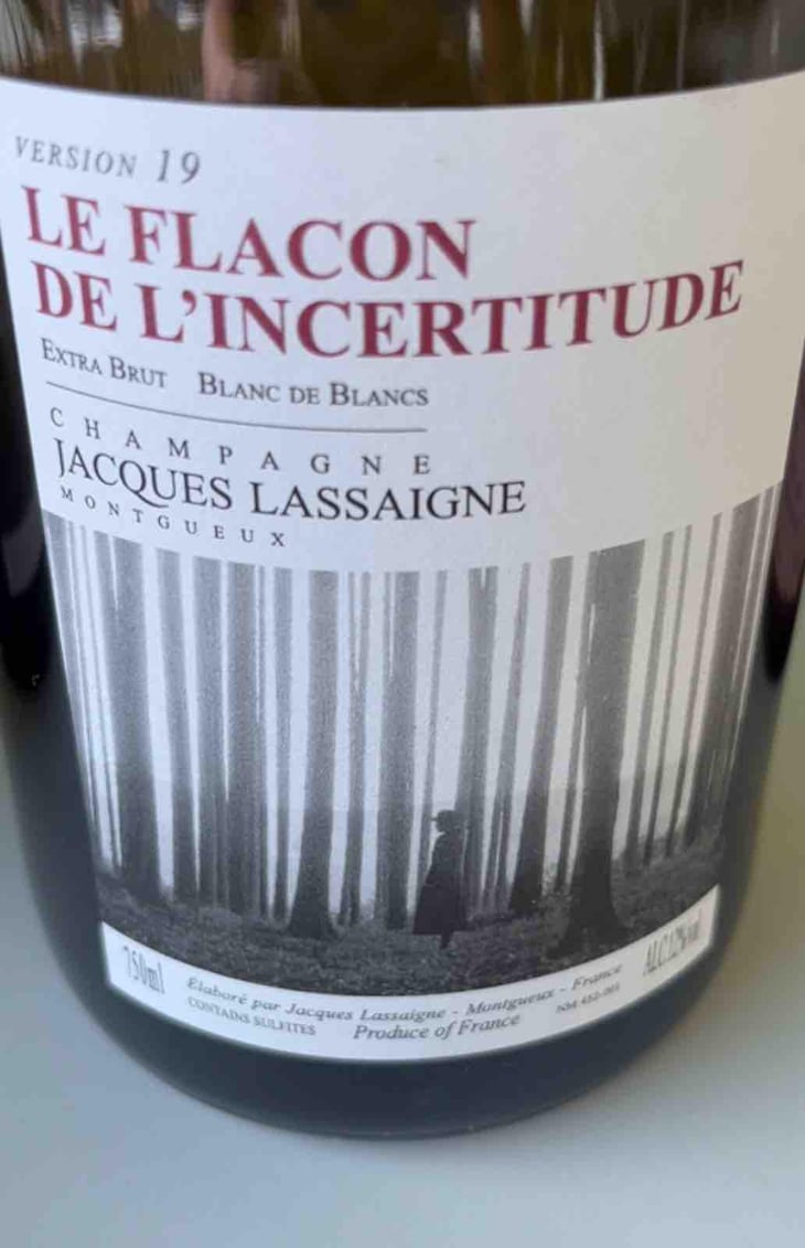 Flacon De L'incertitude - Champagne Jacques Lassaigne - Emmanuel Lassaigne 