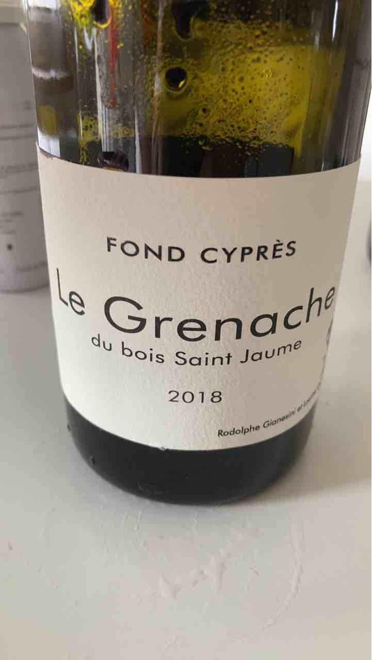 Le Grenache du Bois Saint-Jaume - Fond Cyprès - Rodolphe Gianesini & Laetitia Ourliac 