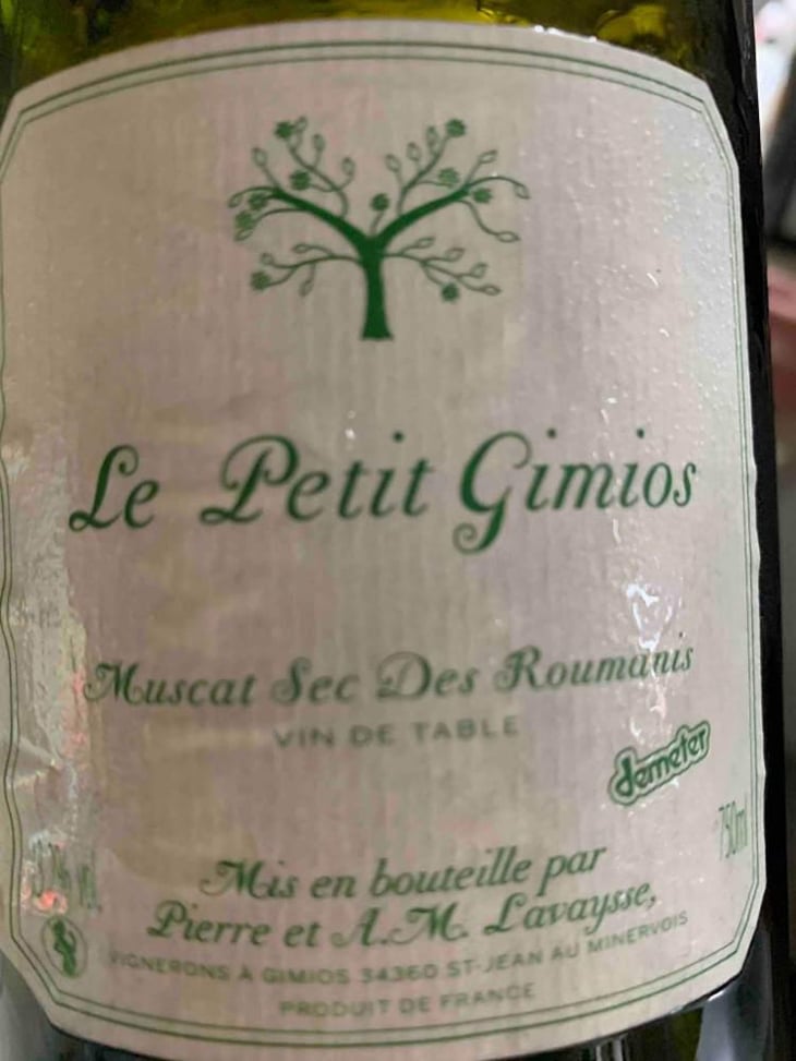 Le Petit Gimios Moelleux de Muscat - Le Petit Domaine de Gimios - Anne-Marie Lavaysse 