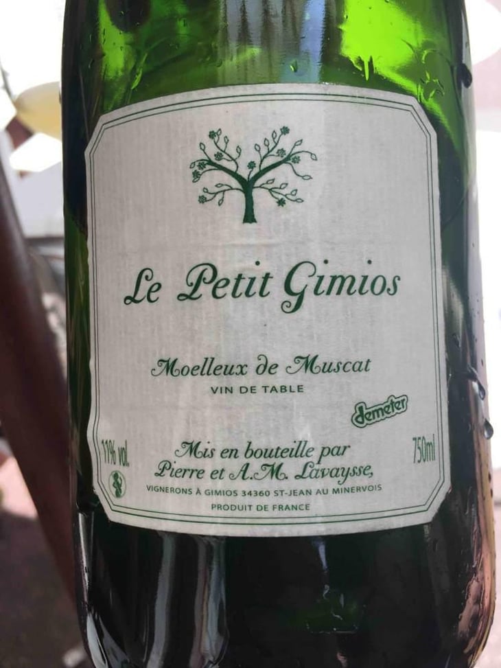 Le Petit Gimios Moelleux de Muscat - Le Petit Domaine de Gimios - Anne-Marie Lavaysse 