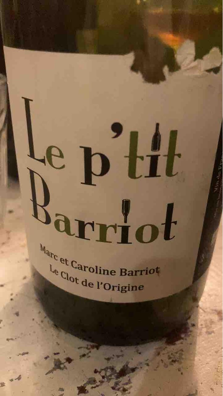 Le P'tit Barriot Blanc - Clot de l'Origine - Marc & Caroline Barriot 