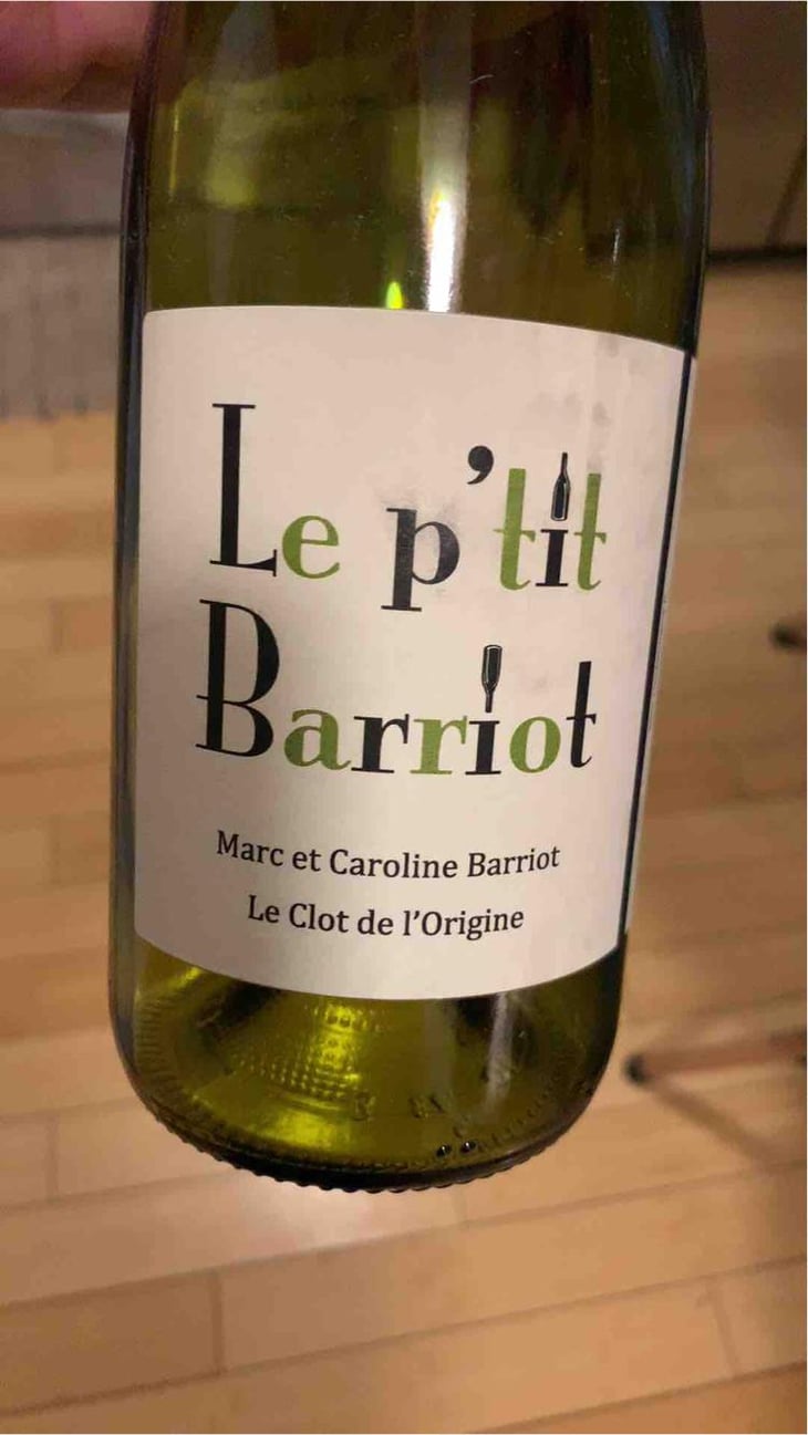 Le P'tit Barriot Blanc - Clot de l'Origine - Marc & Caroline Barriot 
