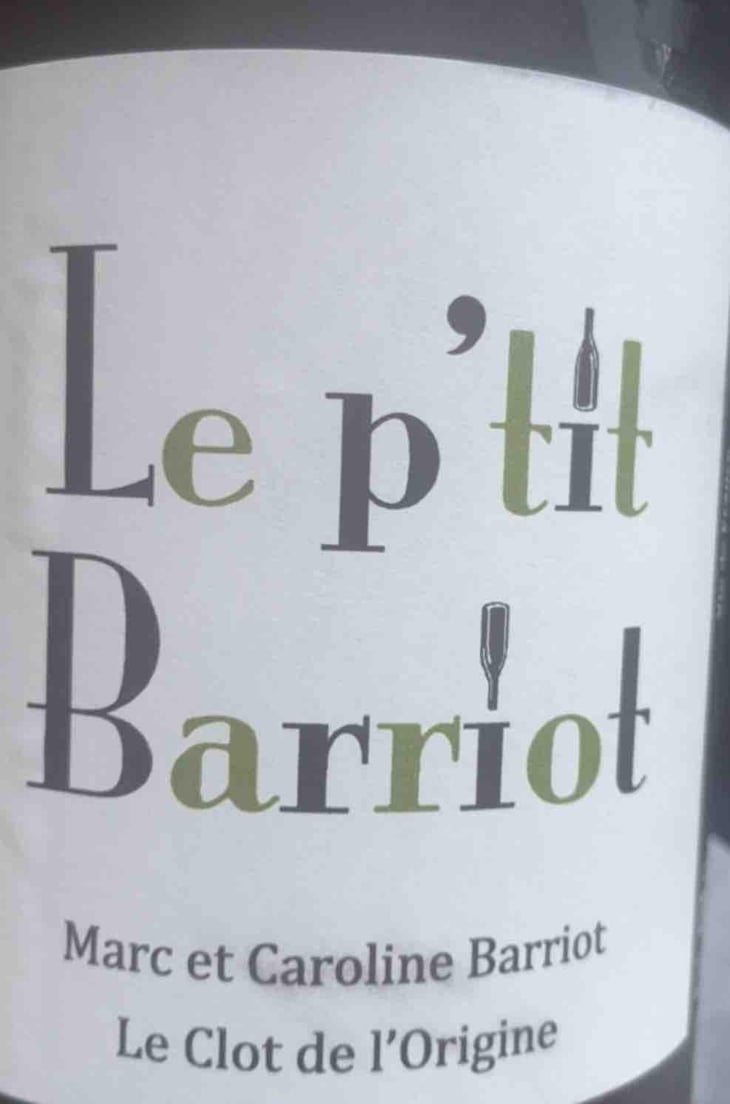 Le P'tit Barriot Blanc - Clot de l'Origine - Marc & Caroline Barriot 
