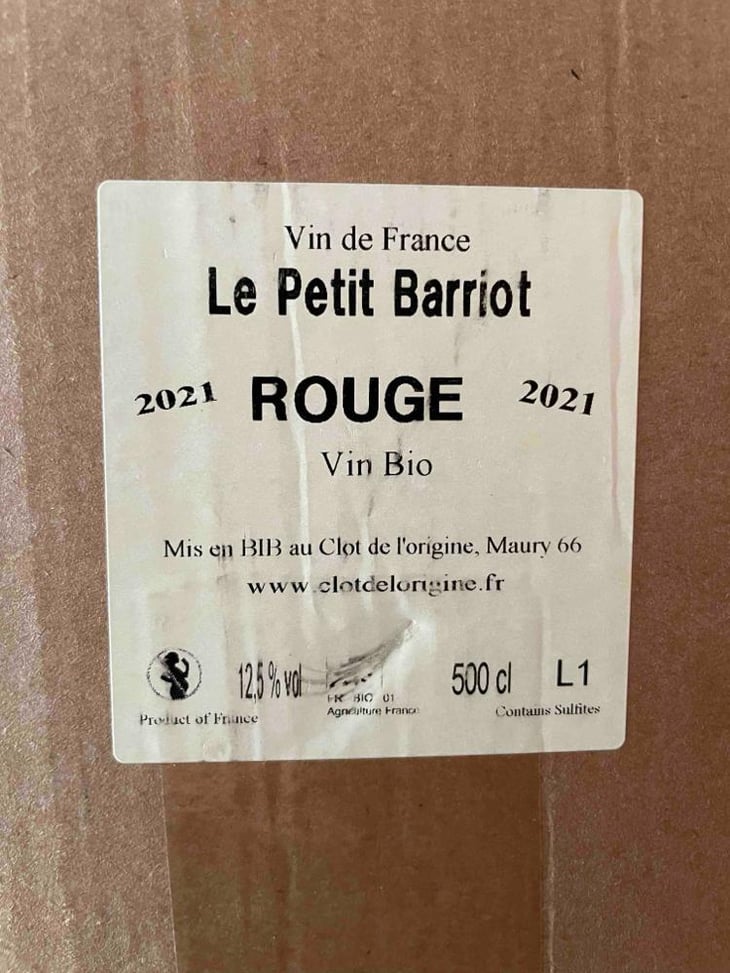 Le P'tit Barriot Rouge - Clot de l'Origine - Marc & Caroline Barriot 