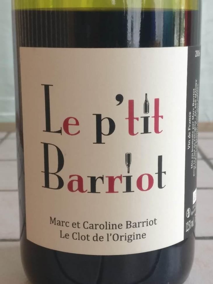 Le P'tit Barriot Rouge - Clot de l'Origine - Marc & Caroline Barriot 