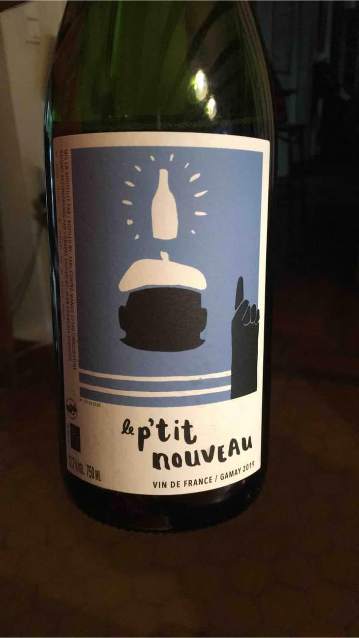 Le P'tit Nouveau - Beaujognier Oxydatif - Cuatro Manos - Les Vins Tonton - Vincent Wallard 