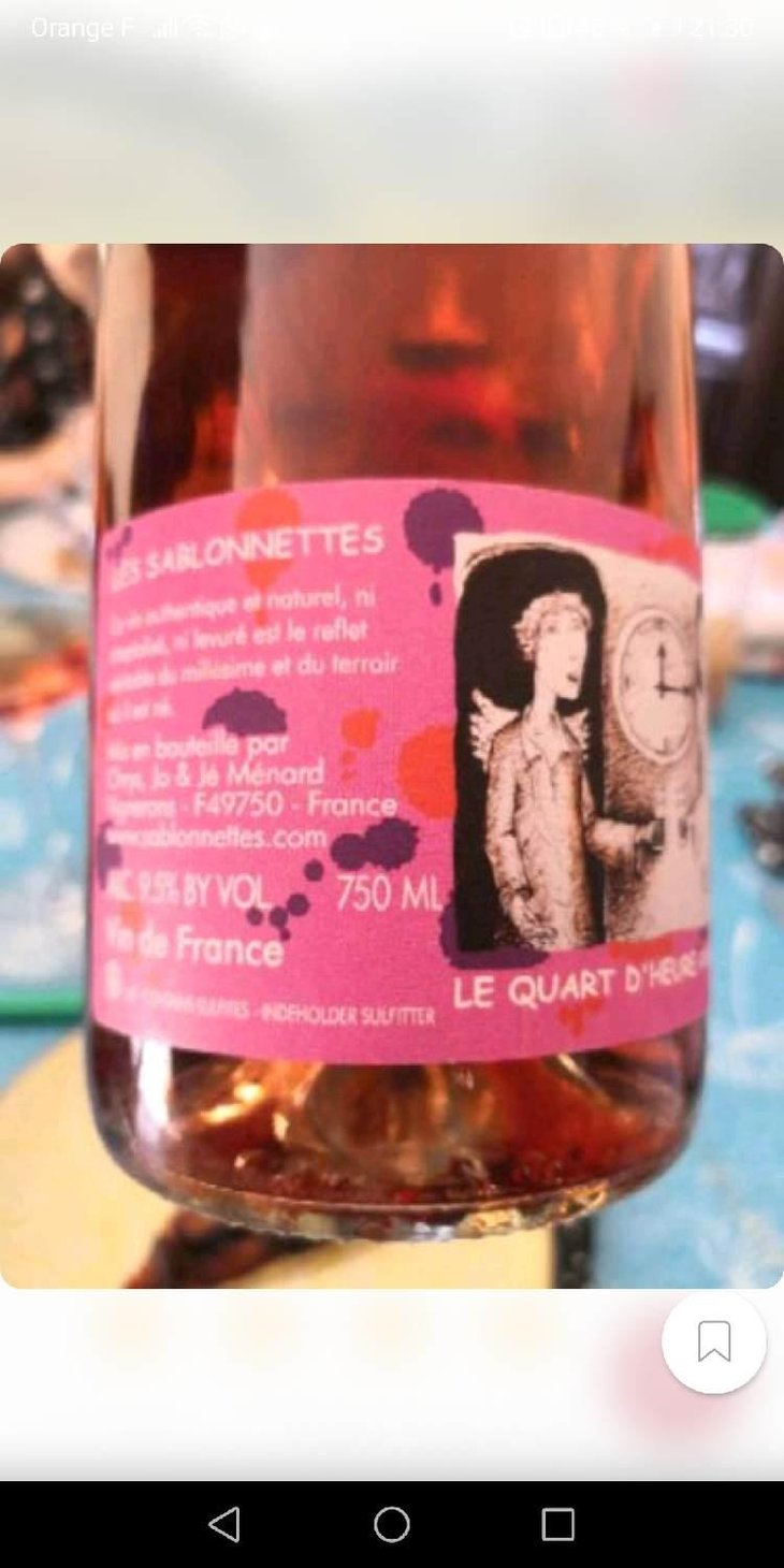 Le Quart D’heure Ange Vin - Les Sablonnettes - Christine & Joël Ménard 