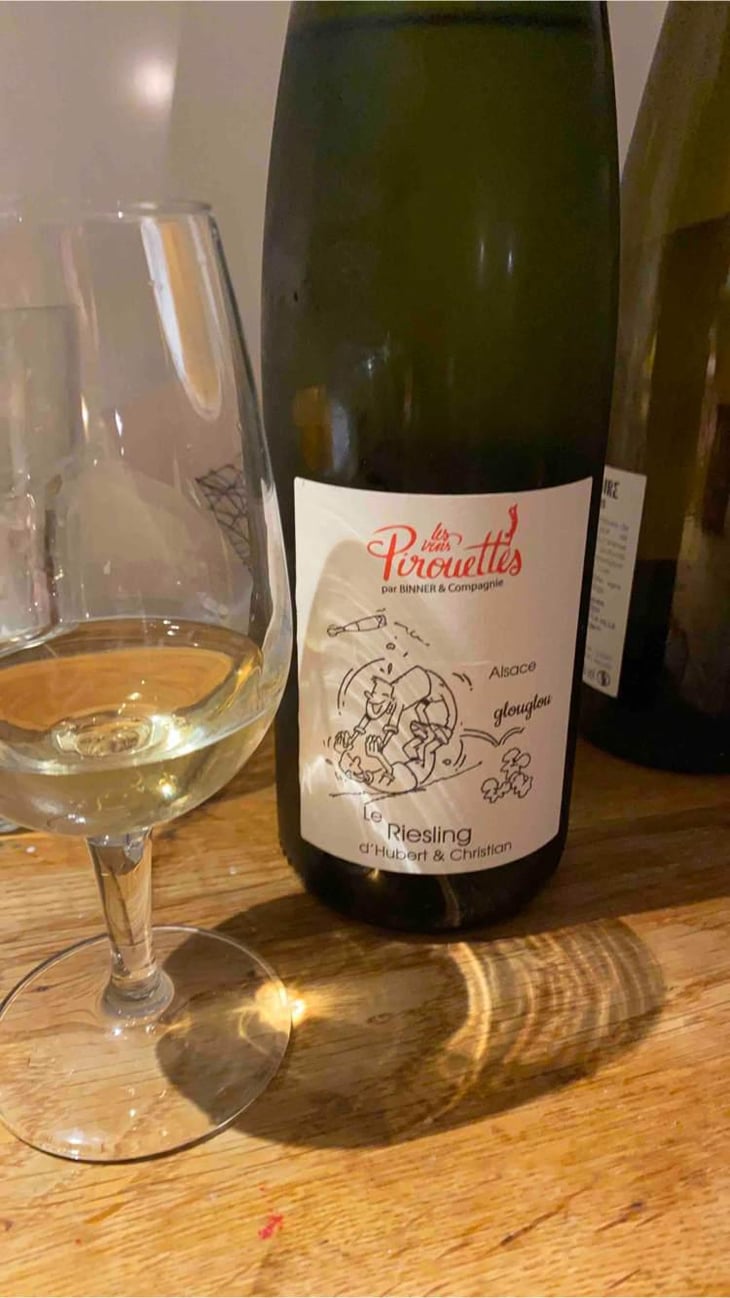 Riesling Glou Glou d'Hubert & Christian - Les Vins Pirouettes - Pierre Sanchez, Rémi Ségura & Xavier Couturier -2017