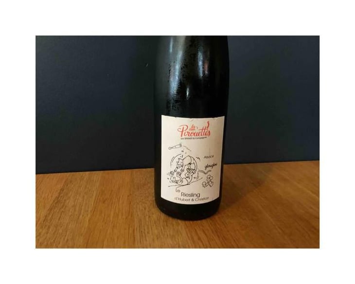 Riesling Glou Glou d'Hubert & Christian - Les Vins Pirouettes - Pierre Sanchez, Rémi Ségura & Xavier Couturier -2017