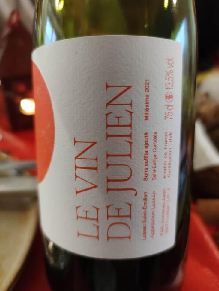 Le Vin De julien - Chateau Haut Gazeau - Domaines Juzan - Julien et Philippe Juzan -2021