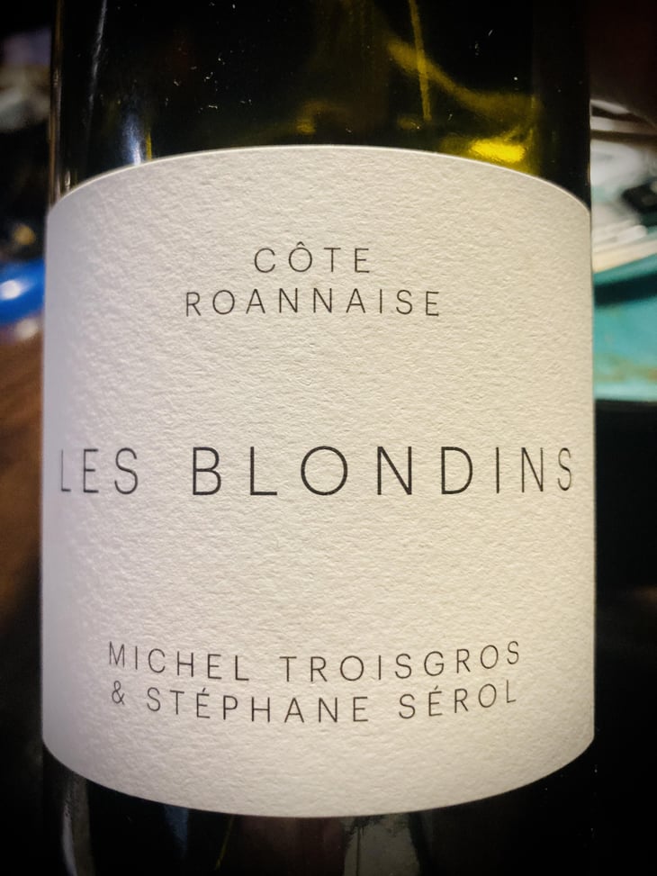Les Blondins (X Michel Troisgros) - Domaine Serol - Stéphane et Carine Serol -2020