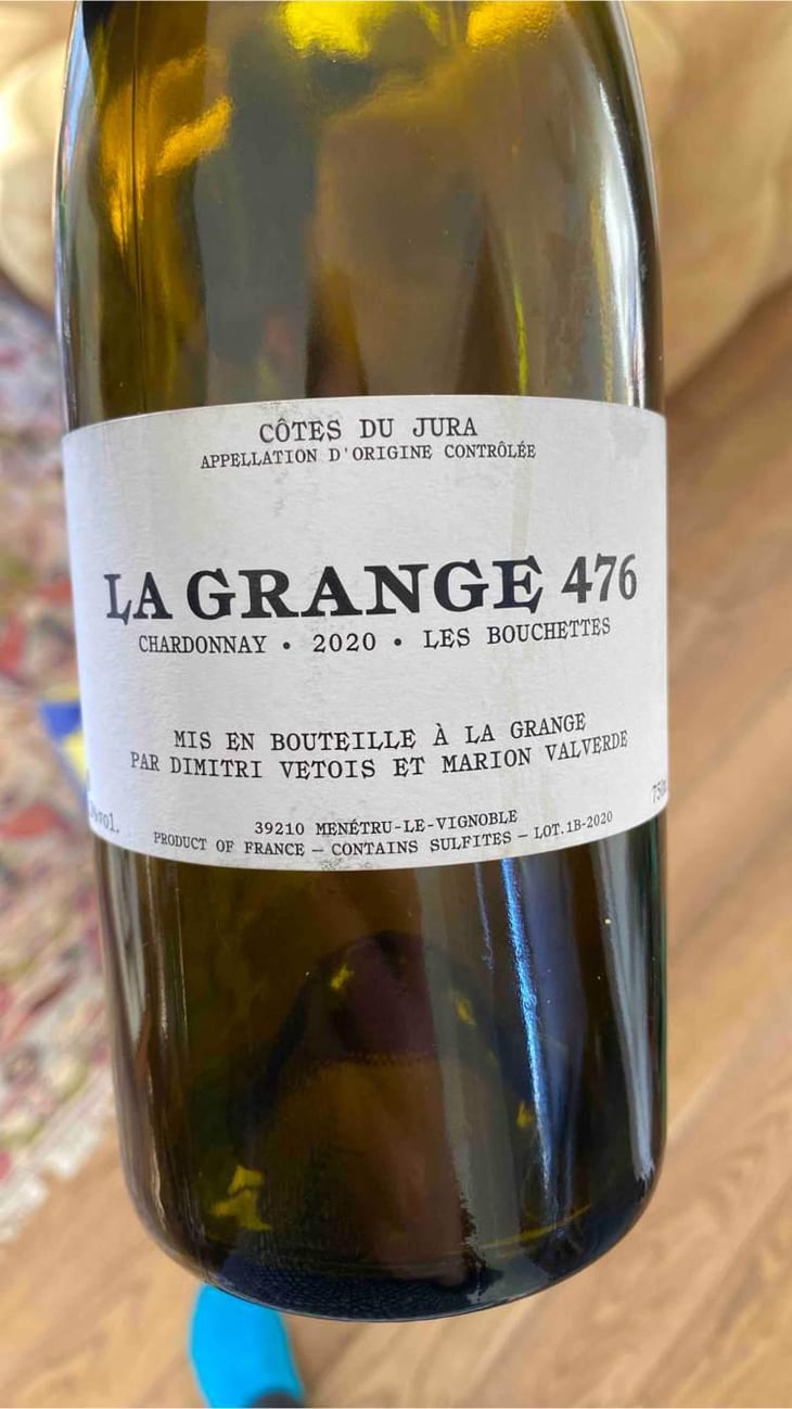 Les Bouchettes Chardonnay - La Grange 476 - Dimitri Vetois et Marion Valverde 