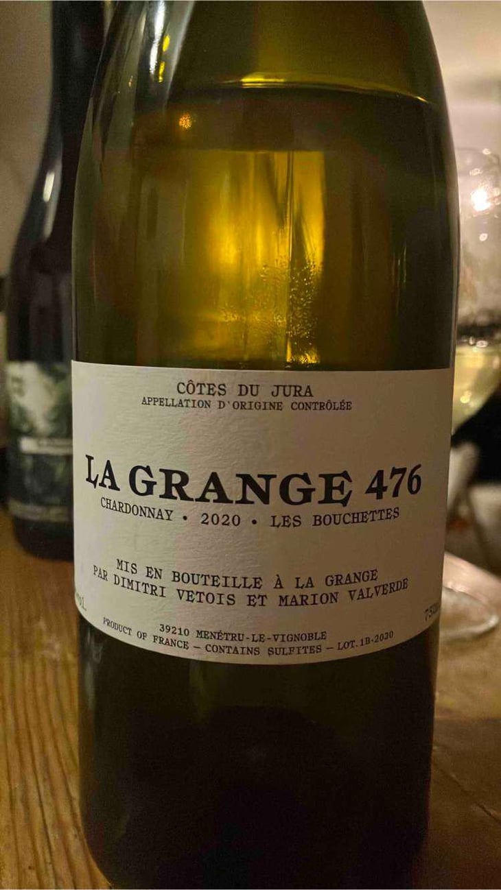 Les Bouchettes Chardonnay - La Grange 476 - Dimitri Vetois et Marion Valverde 