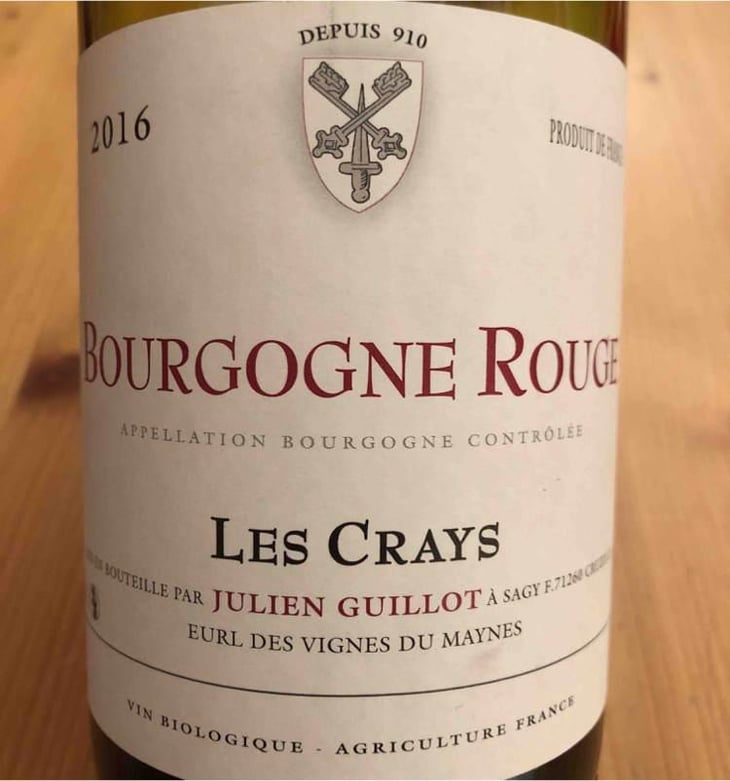 Les Crays - Clos des Vignes du Maynes - Julien Guillot 