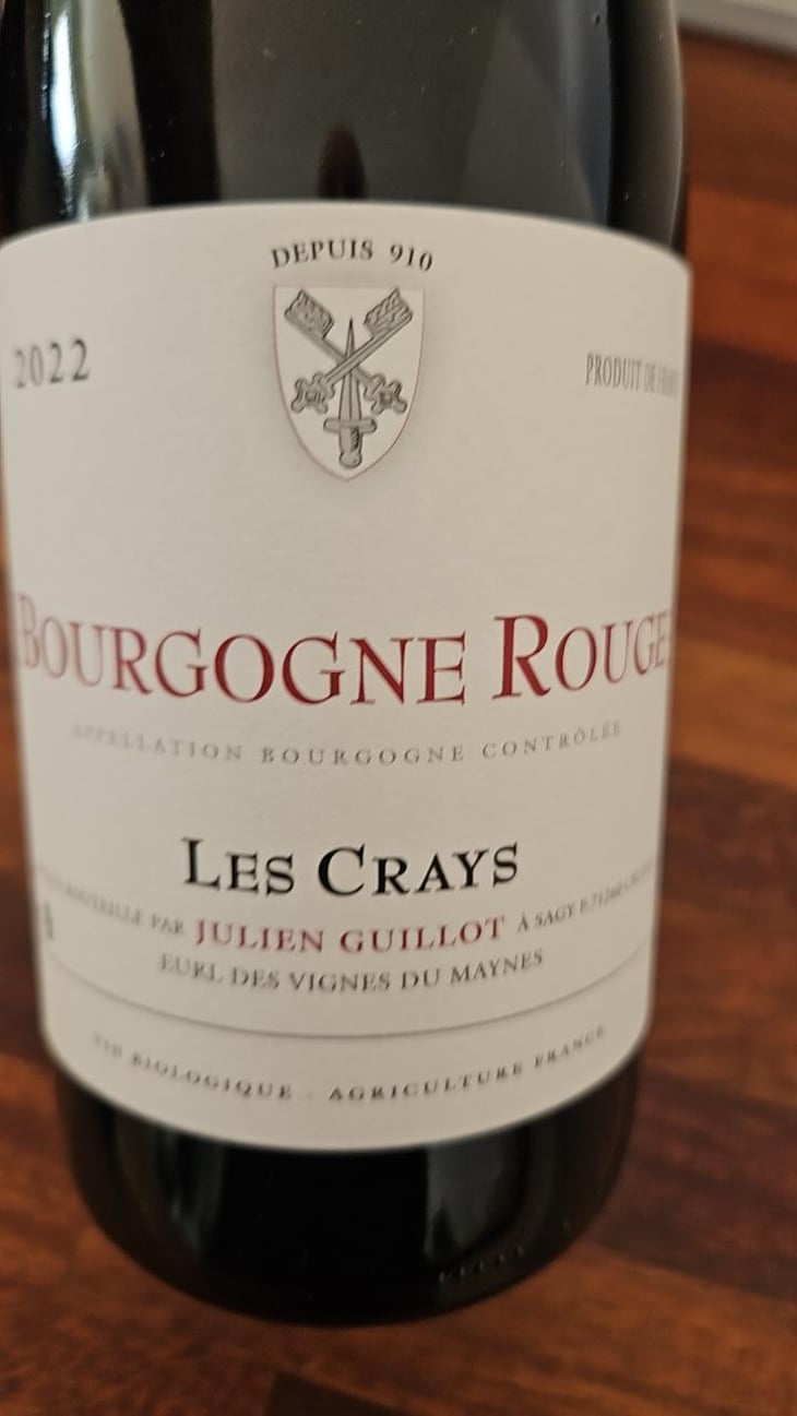 Les Crays - Clos des Vignes du Maynes - Julien Guillot 