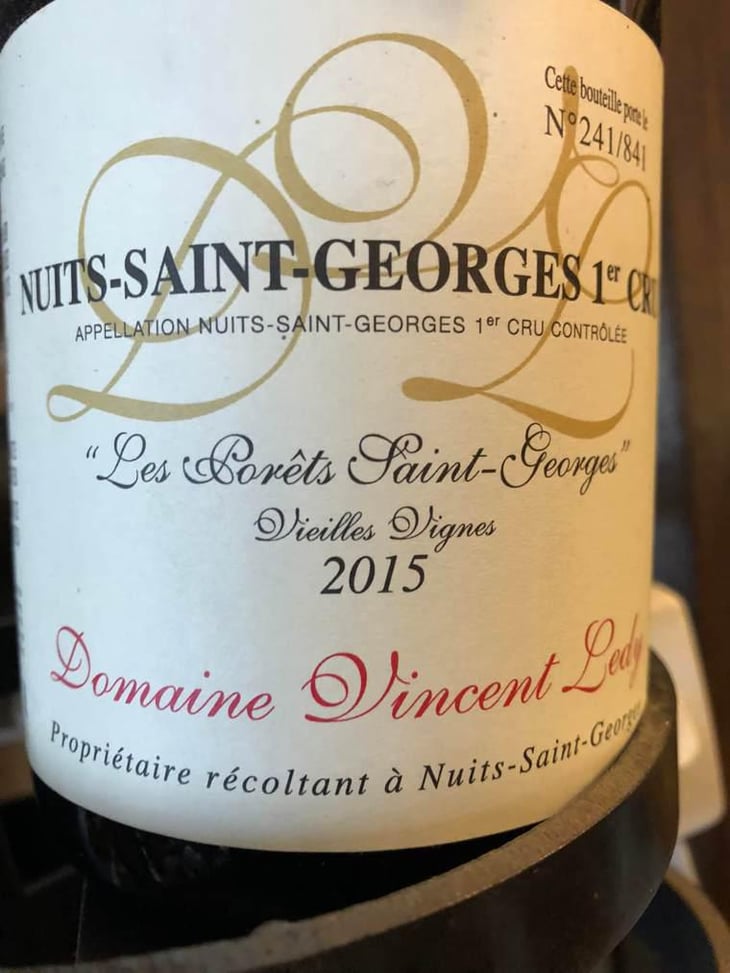 Les forets Saint Georges - Vincent Ledy - Domaine Vincent Ledy -2015