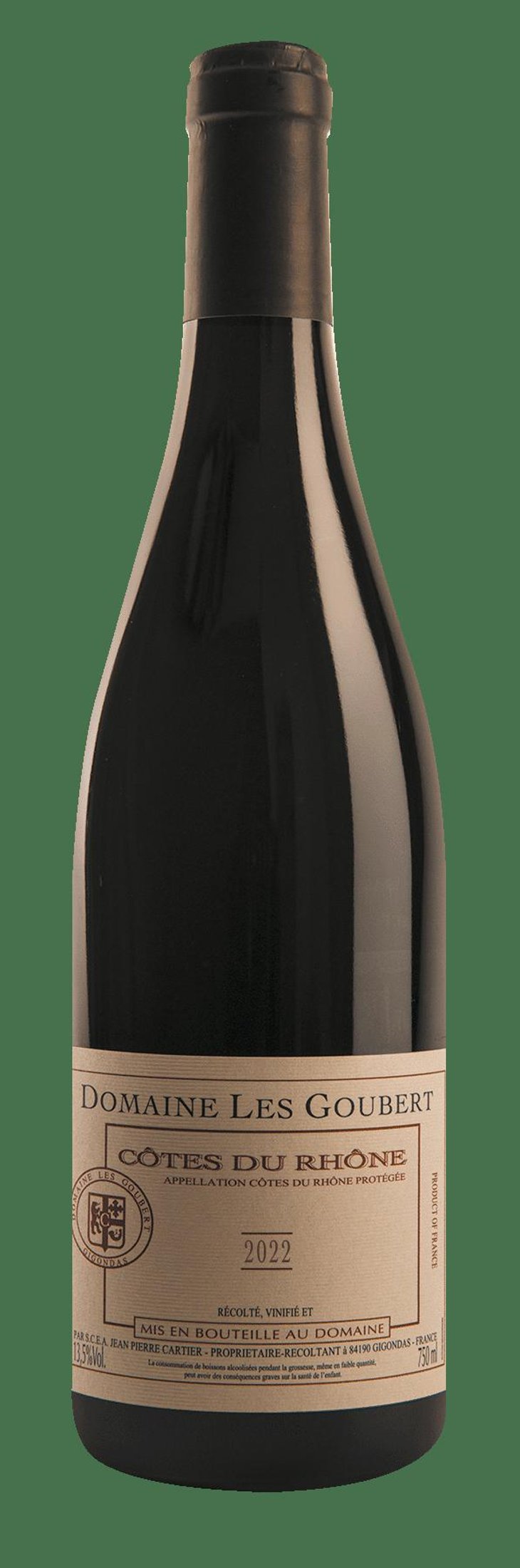 Les Goubert-Côtes du Rhones - Domaine les Goubert - Mireille, Florence et Jean-Pierre Cartier -2022