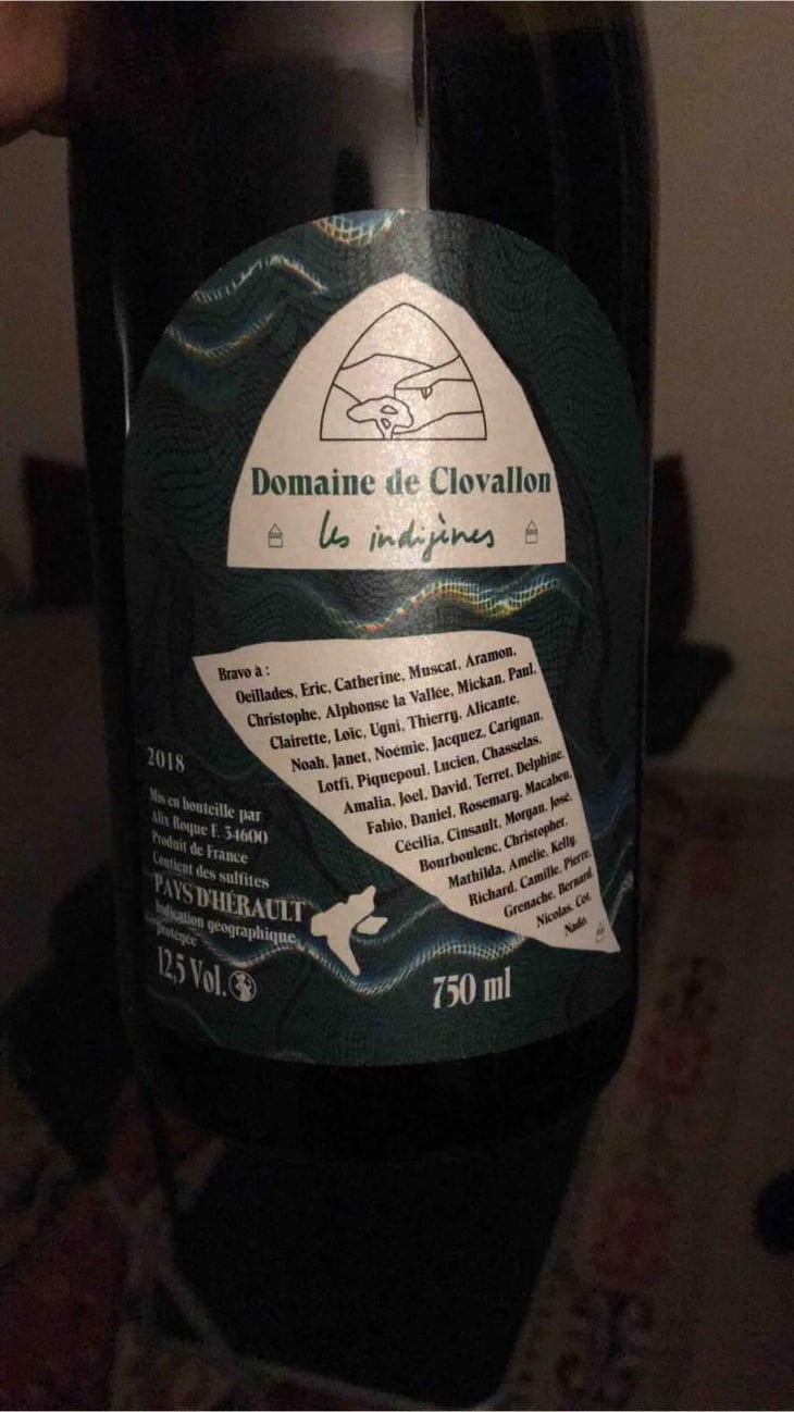 Les Indigènes - Domaine de Clovallon - Alix Roque 
