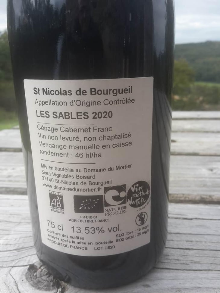 Les Sables (old label) - Domaine du Mortier - Fabien & Cyril Boisard 