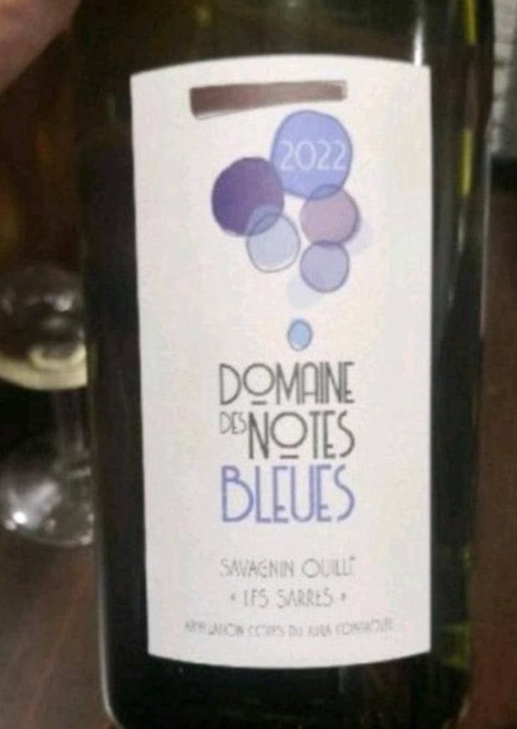 Les Sarres Savagnin ouillé - Domaines des notes bleues - Cédric Mottet -2022