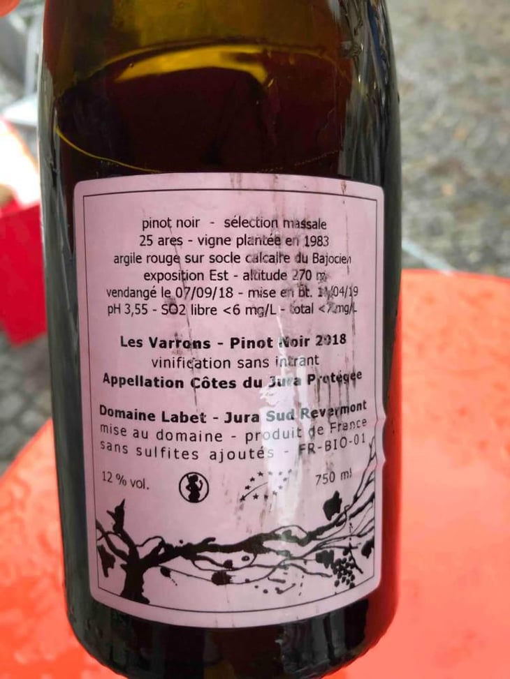 Les Parcelles Rares - Les Varrons Pinot Noir - Domaine Labet - Julien, Charline & Romain Labet 