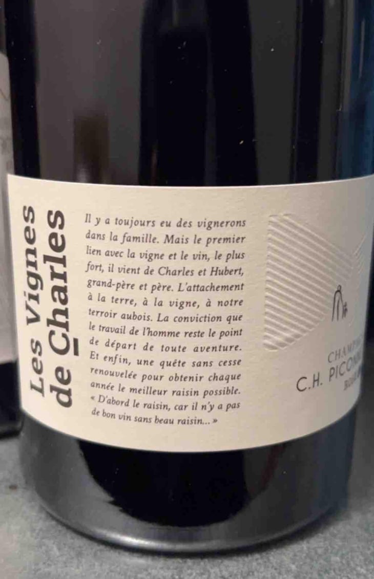 Les vignes de charles - Champagne Bichery - Agathe et Clément Piconnet -2017