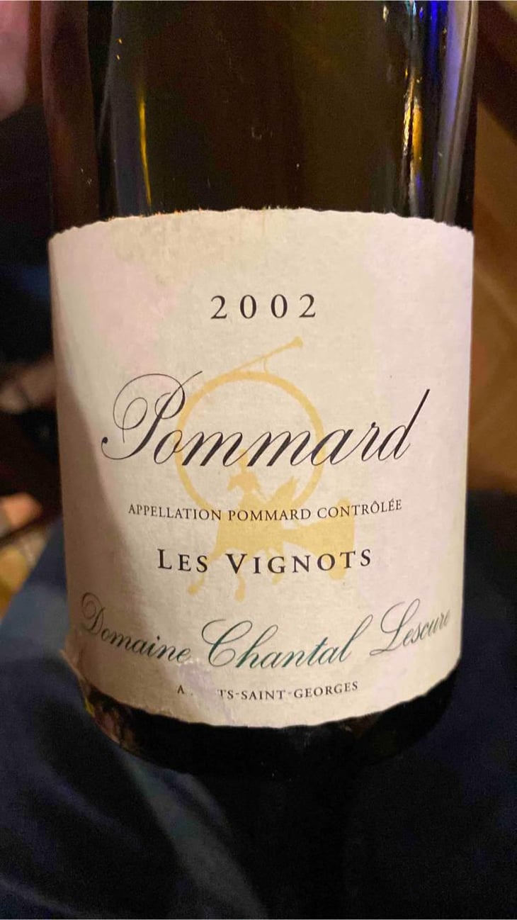 Les Vignots Pommard - Chantal Lescure - François Chavériat -2002