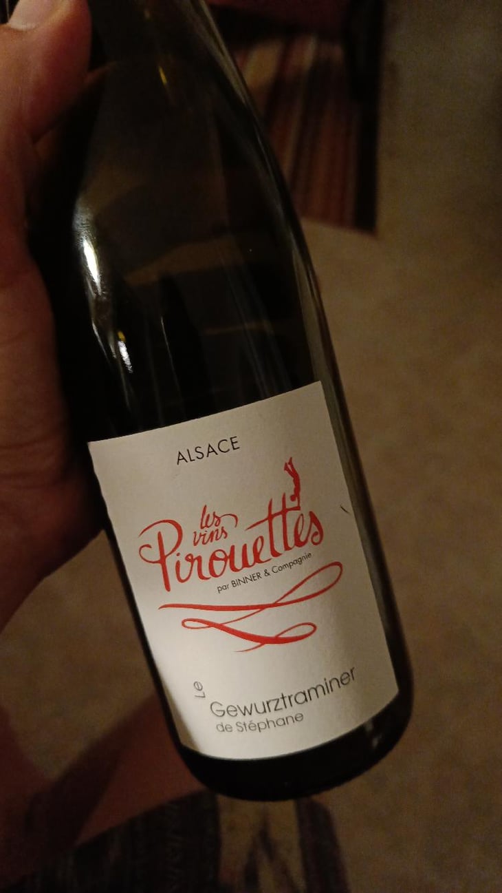 Le Gewurztraminer de Stéphane - Les Vins Pirouettes - Pierre Sanchez, Rémi Ségura & Xavier Couturier -2019