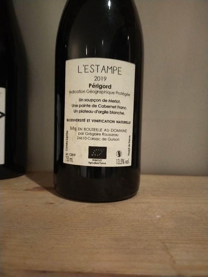 L’estampe - Domaine Coquelicot - Gregoire Rousseau 