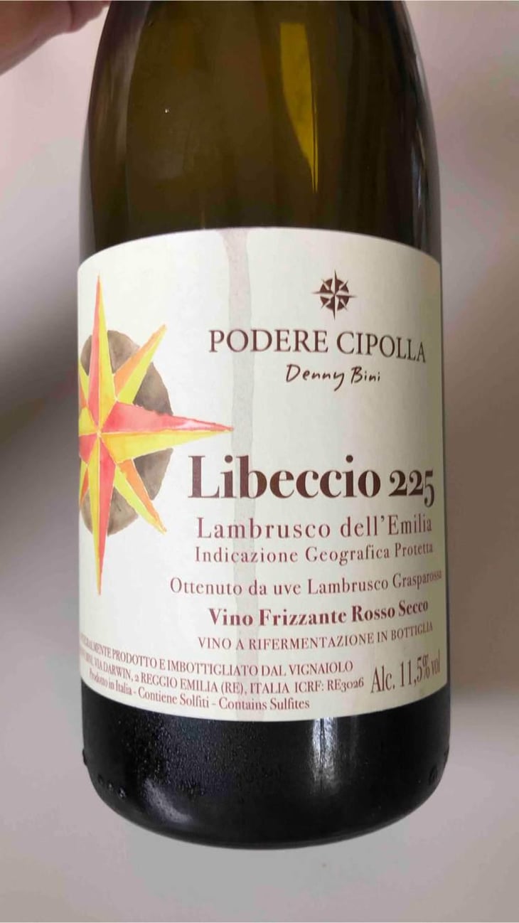 Libeccio 225 Lambrusco Grasparossa Frizzante Rosso Secco - Podere Cipolla - Denny Bini 