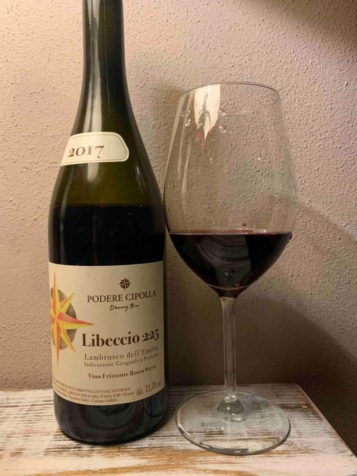 Libeccio 225 Lambrusco Grasparossa Frizzante Rosso Secco - Podere Cipolla - Denny Bini 
