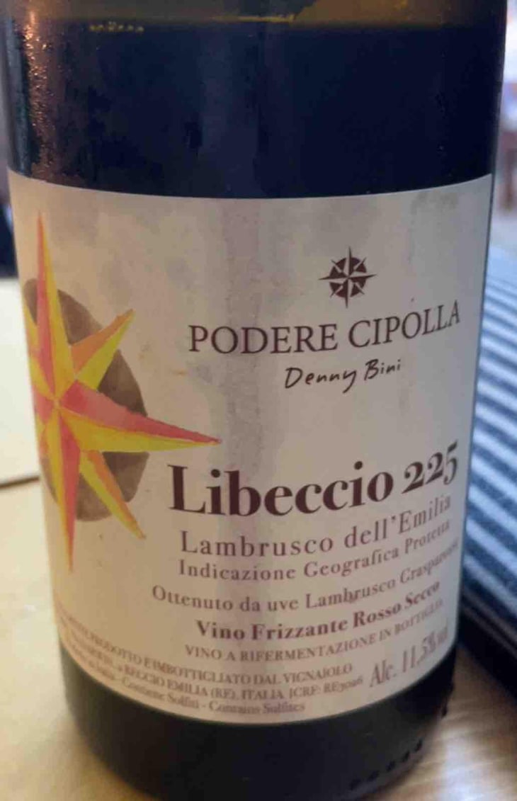 Libeccio 225 Lambrusco Grasparossa Frizzante Rosso Secco - Podere Cipolla - Denny Bini 
