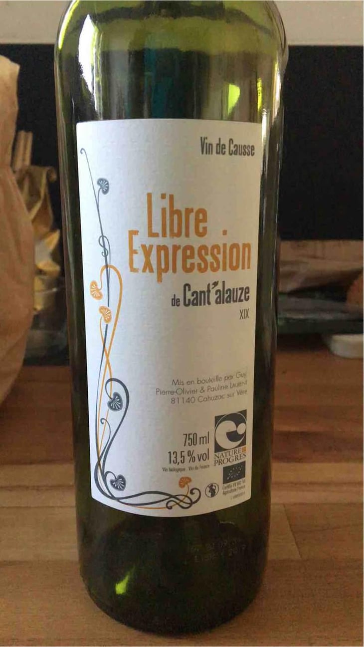 Libre Expression - Domaine de Cantalauze - Pierre-Olivier & Pauline Laurent -2018