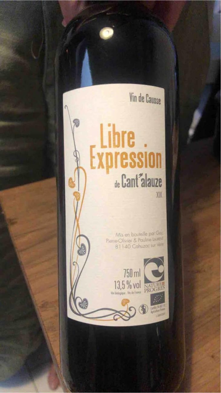Libre Expression - Domaine de Cantalauze - Pierre-Olivier & Pauline Laurent -2018