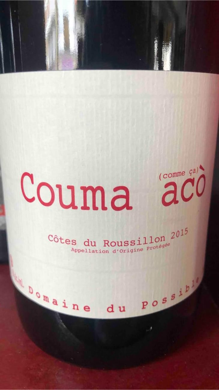 Couma acò - Domaine du Possible - Loïc Roure 