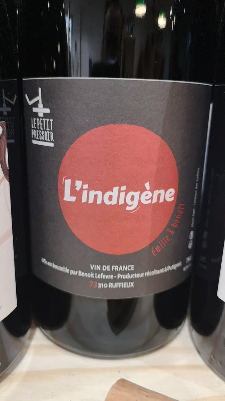 L’Indigene - Le Petit Pressoir - Émilie & Benoît Lefèvre -2021