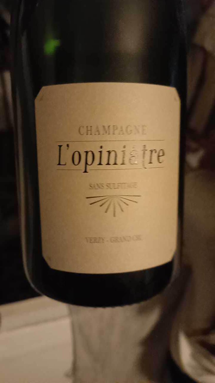 L'Opiniatre (Brut Nature) - Champagne Mouzon Leroux - Sébastien Mouzon 