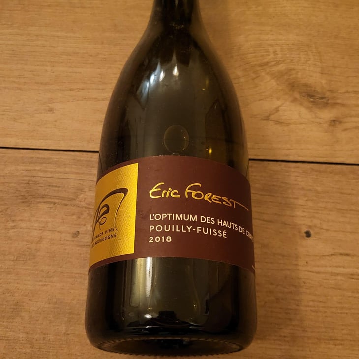 Pouilly- fuissé l'optimum des hauts de crays - Domaine Eric forest - Eric Forest -2018