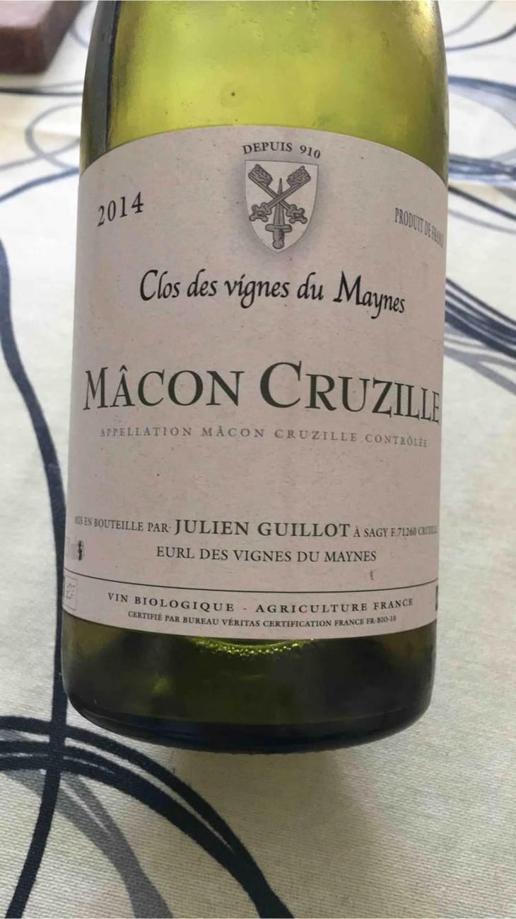 Mâcon Cruzille Blanc - Clos des Vignes du Maynes - Julien Guillot -2022