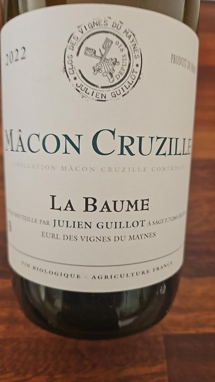 Mâcon Cruzille Blanc - Clos des Vignes du Maynes - Julien Guillot -2022