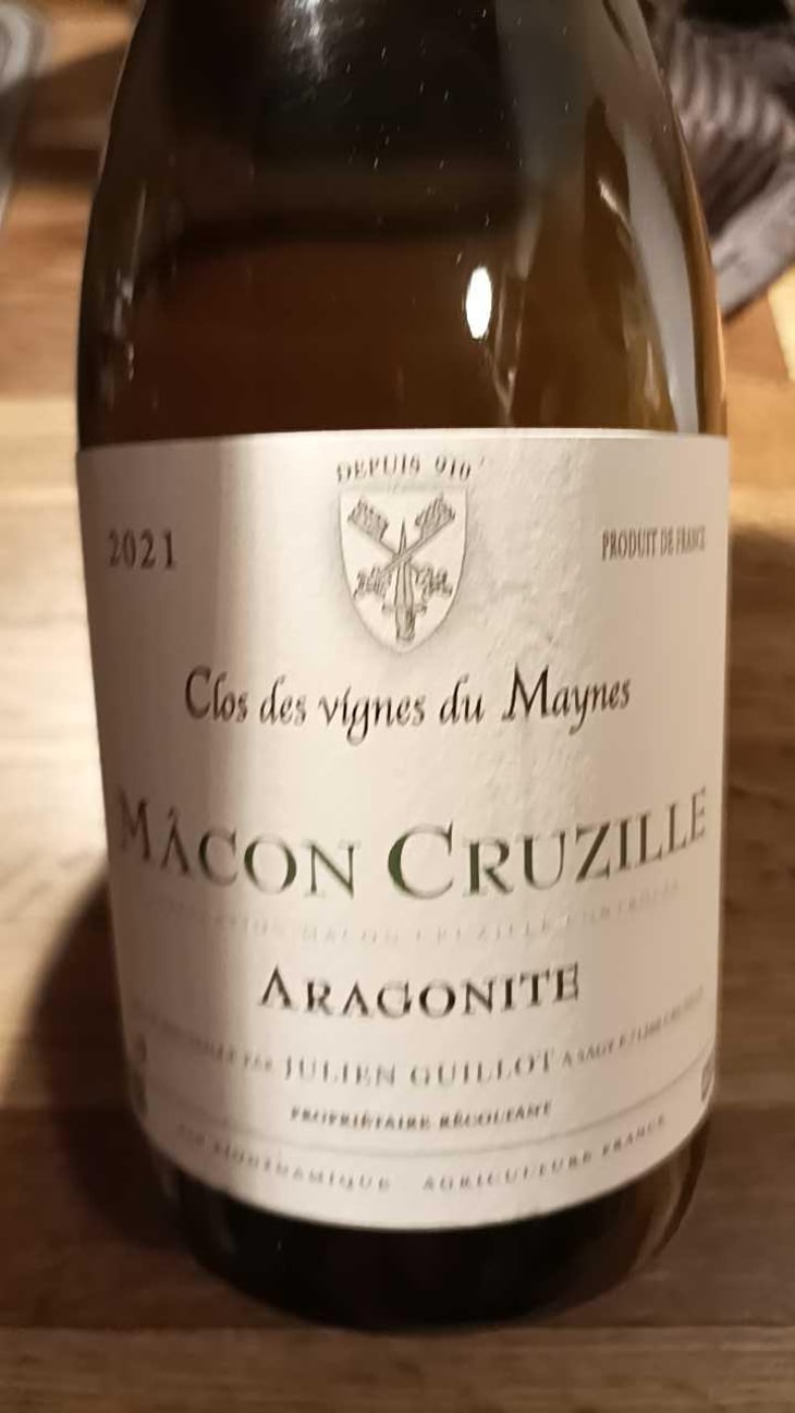 Mâcon Cruzille Blanc - Clos des Vignes du Maynes - Julien Guillot -2022