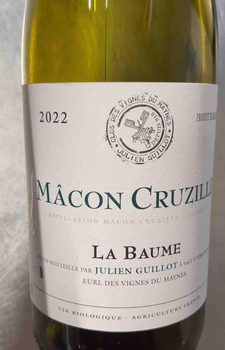 Mâcon Cruzille Blanc - Clos des Vignes du Maynes - Julien Guillot -2022
