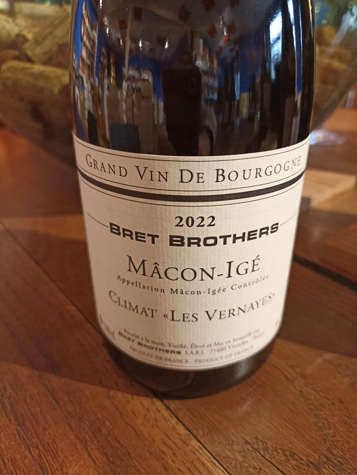 Mâcon-Igé Les Vernayes - La Soufrandière - Bret Brothers - Jean-Guillaume & Jean-Philippe Bret -2022