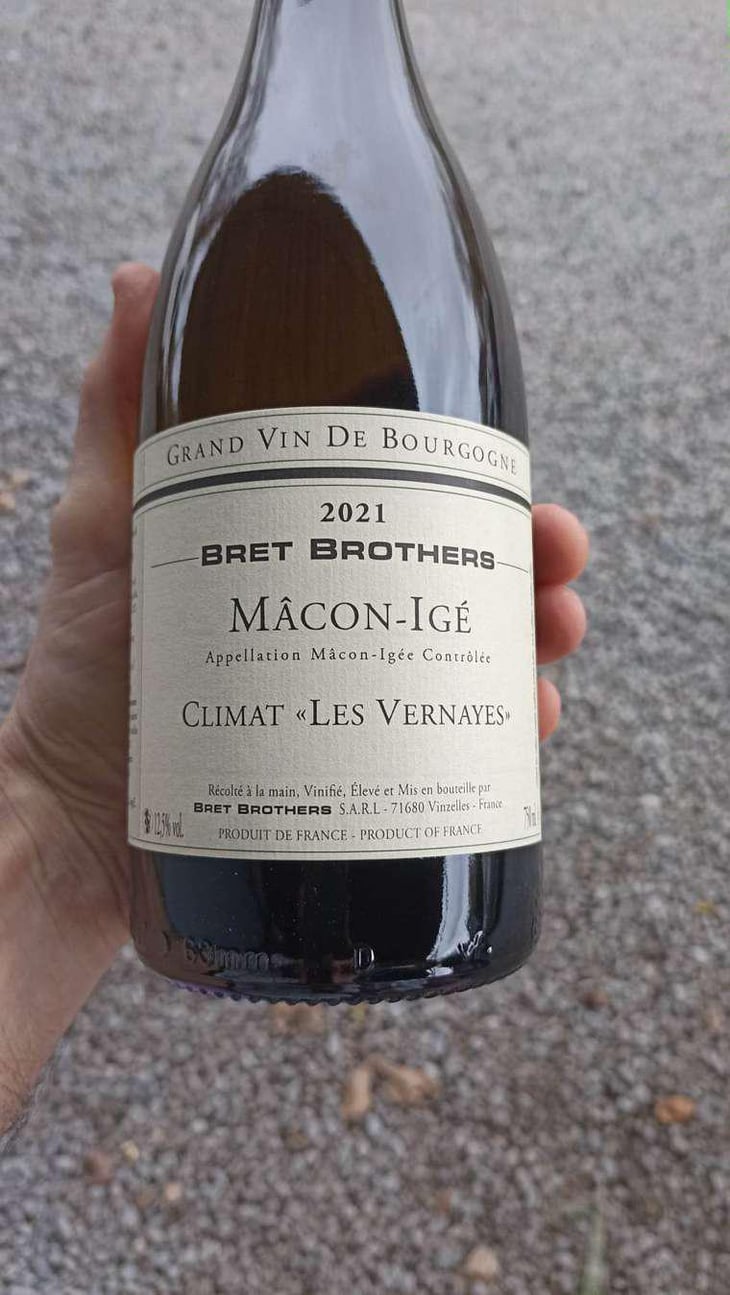 Mâcon-Igé Les Vernayes - La Soufrandière - Bret Brothers - Jean-Guillaume & Jean-Philippe Bret -2022