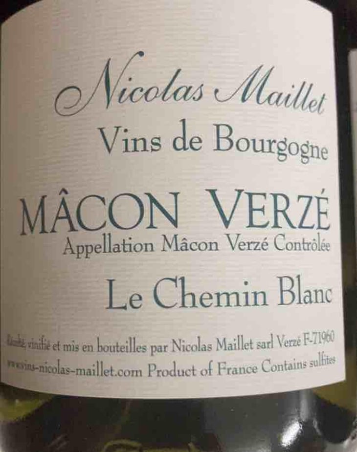 Mâcon Verzé Le Chemin Blanc - Nicolas Maillet - Nicolas Maillet 