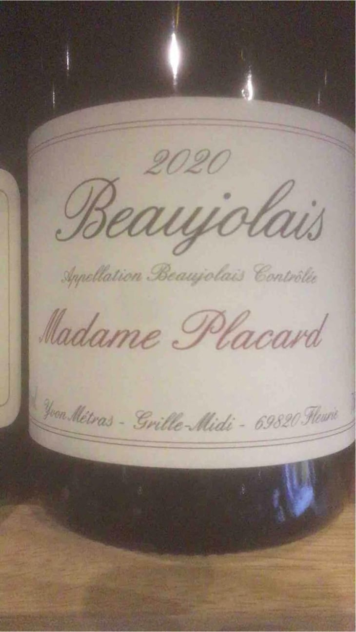 Madame Placard - Domaine Métras - Yvon Métras 