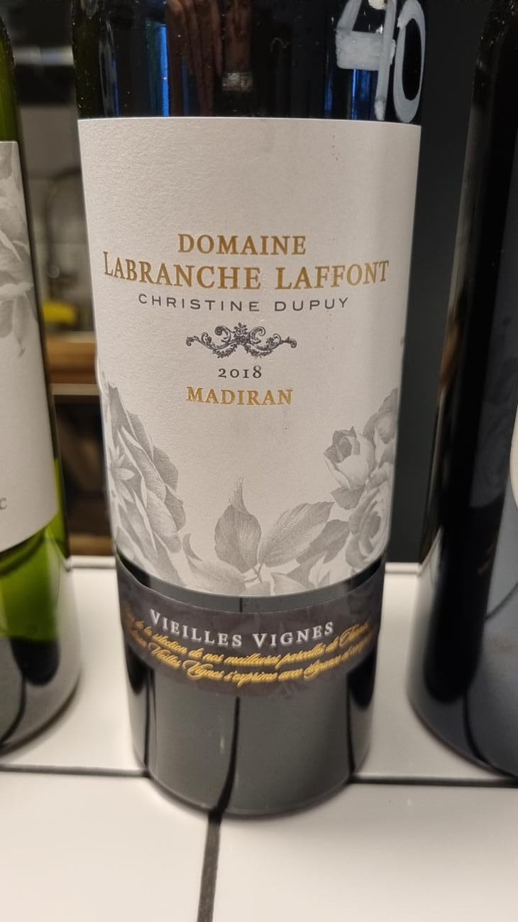 Madiran Vielles Vignes - Domaine Labranche Laffont - Christine Dupuy -2017
