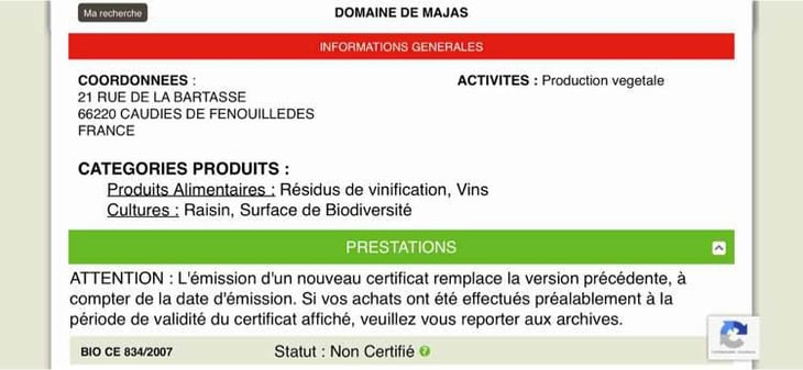 Majas Blanc - Domaine de Majas - Agnès & Alain Carrère 